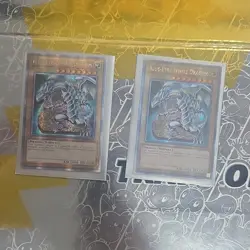 Yu-Gi-Oh! TCG Konami LOB Holo 1st Edition Lot (2) Blue-Eyes White Dragon - Image 1