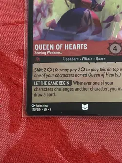 FOIL Disney Lorcana: Fabled - Queen Of Hearts - Sensing Weakness - 120/204 FOIL - Image 4