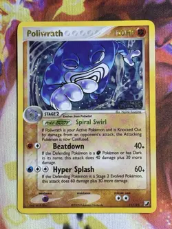 Poliwrath Unseen Forces Reverse Holo Rare Pokemon TCG Card 11/115 NM Condition - Image 1