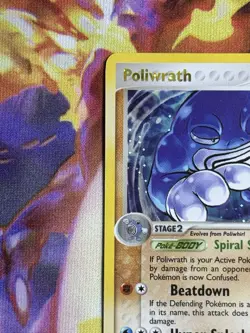 Poliwrath Unseen Forces Reverse Holo Rare Pokemon TCG Card 11/115 NM Condition - Image 3