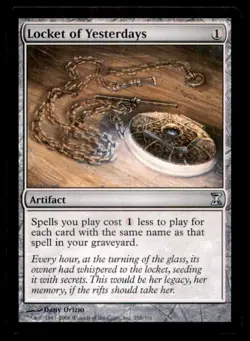 MTG Locket of Yesterdays LP Light Play Time Spiral [4156] - Image 1