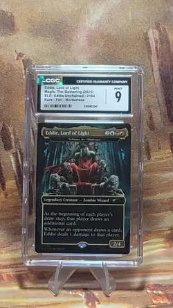 MTG Eddie Lord of Light #2184 Rainbow Foil SLD Iron Maiden Eddie Unchained CGC 9 - Image 1