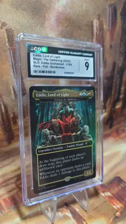 MTG Eddie Lord of Light #2184 Rainbow Foil SLD Iron Maiden Eddie Unchained CGC 9 - Image 3