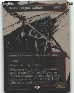 Ovika, Enigma Goliath (Showcase) [ONE - 322] Foil Phyrexia: All Will Be One - Image 2
