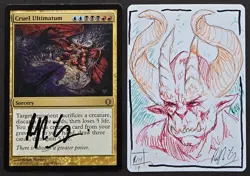 SKETCHED MtG Magic Horsley _ Shards Alara_ Artist Proof _ CRUEL ULTIMATUM _1/50! - Image 1