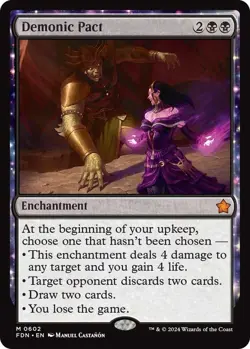 MTG - Demonic Pact - FDN 0602 - Foundations - Mythic - Magic the Gathering - Image 1
