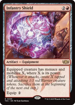 MTG - Infantry Shield - TDC 0035 - Tarkir Dragonstorm - Rare - Magic - Image 1
