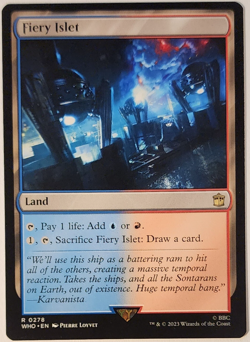 MTG - Fiery Islet - WHO 0278 - Doctor Who - Rare - Magic the Gathering - Image 1