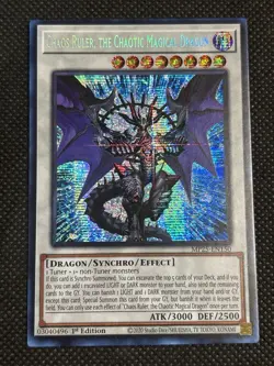 YuGiOh! Chaos Ruler, the Chaotic Magical Dragon MP25-EN150 Secret Rare 1st Ed NM - Image 1