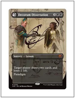 Decorum Dissertation, Borderless Art, Secrets of Strixhaven, Magic MTG NM - Image 1
