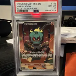 MARSHADOW 146/132 PSA 10 2025 Pokemon MEG EN Mega Evolution ILLUSTRATION RARE - Image 1