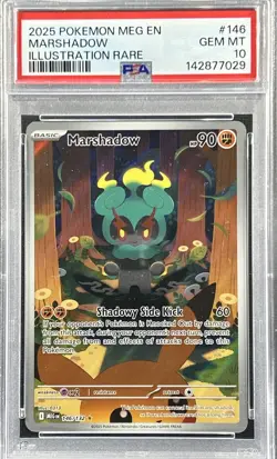 2025 Pokemon Mega Evolution EN ** MARSHADOW ** #146 Illustration Rare 💎PSA 10💎 - Image 1