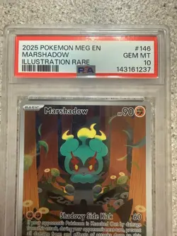 2025 Pokemon MEG EN Mega Evolution ILLUSTRATION RARE 146/132 MARSHADOW PSA 10 - Image 2