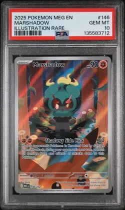 Pokemon Marshadow Mega Evolution Illustration Rare #146 PSA 10 Gem Mint - Image 1
