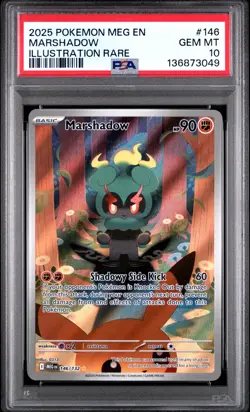 Marshadow 146/132 Mega Evolution Illustration Rare PSA 10 Pokemon Card - Image 1