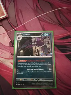 Pokemon Chaos Rising Pre Release Stamped Promo Crobat MEP 076 - Image 1
