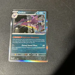 Pokemon Chaos Rising Crobat Pre-Release Stamped Promo Holo - Image 1