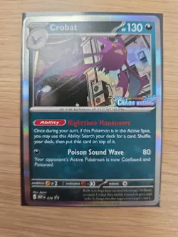Pokemon Chaos Rising Crobat Pre-Release Stamped Promo 076 NM - Image 1