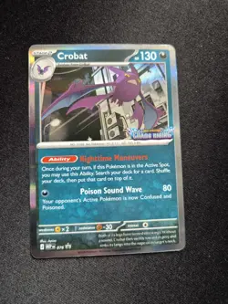 Pokemon Chaos Rising Pre Release Stamped Promo Crobat MEP 076 - Image 1