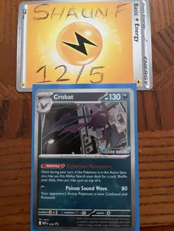 Pokemon Chaos Rising Pre Release Stamped Promo Crobat MEP 076 - Image 1