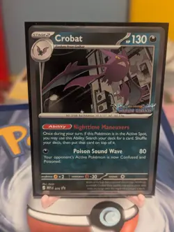 Pokemon Chaos Rising Pre Release Stamped Promo Crobat MEP 076 - Image 1