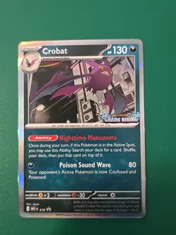 Pokemon Chaos Rising Pre Release Stamped Promo Crobat MEP 076 - Image 1