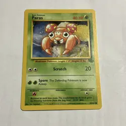 Paras 59/64 Jungle Unlimited Edition Pokemon TCG Card LP FREE SHIP - Image 1