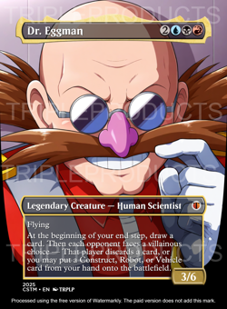 Dr. Eggman - Anime Waifu High Quality Altered Art Custom card - Image 1