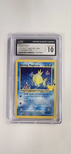 CGC 10 Pokemon Card: Shining Magikarp 66/64 Celebrations Classic Collection - Image 1