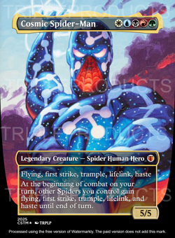 Cosmic Spider-Man - Anime Waifu High Quality Altered Art Custom card - Image 1