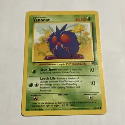 Pokemon TCG Venonat Jungle Card 63/64 Unlimited Common LP - Image 1