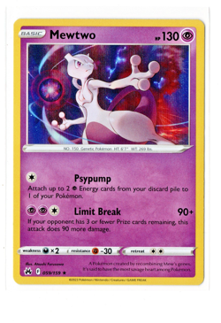 Pokemon TCG: Mewtwo 59/159 Crown Zenith Holo Rare Card Game Freak Nintendo - NM - Image 1