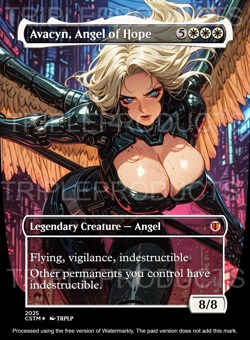 Avacyn, Angel of Hope v2 - Anime Waifu High Quality Altered Art Custom card - Image 1