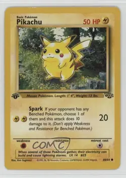 Pikachu 1st Ed. Pokemon Jungle #60 1999 - Image 1