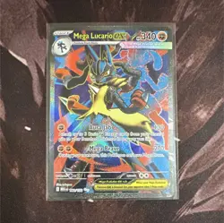 Pokemon TCG Mega Lucario EX 160/132 Me01 Mega Evolution Holo EN - Image 1
