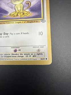Pokemon TCG Meowth 56/64 LP Gold Border Promo Fruit Roll Up Promo - Image 2