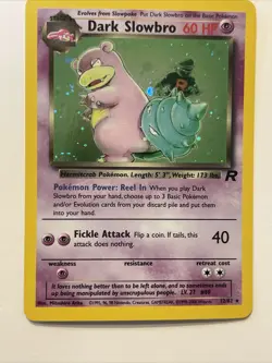 Pokemon Dark Slowbro Holo 12/82 LP Vintage Team Rocket Rare - Image 1