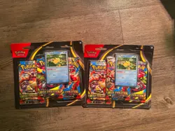 Pokemon Mega Evolution 3 Pack Blister ME07 Psyduck Sealed New Lot of 2 - Image 2