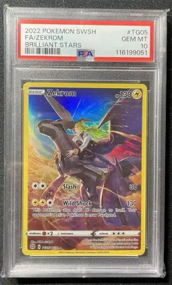 Zekrom TG05/TG30 PSA 10 Pokemon Brilliant Stars - Image 1