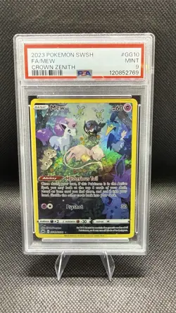 2023 POKEMON SWSH #GG10 Full Art Mew CROWN ZENITH PSA 9 - Image 1