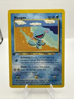 Wooper - 1st Edition - 82/111 Neo Genesis - Pokemon TCG - 2000 - Image 1