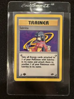 Pokemon Sabrina 1st Edition Gym Challenge 110/132 Rare NM+ - Image 1