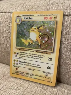 Pokemon TCG Holo Lot Of 2 Rare Raichu 14/102 Nidoking 11/102 Used Played With - Image 2