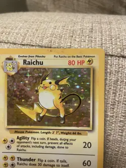 Pokemon TCG Holo Lot Of 2 Rare Raichu 14/102 Nidoking 11/102 Used Played With - Image 4