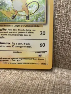 Pokemon TCG Holo Lot Of 2 Rare Raichu 14/102 Nidoking 11/102 Used Played With - Image 5