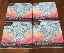 LOT OF 4 Pokemon Center Mega Evolution Chaos Rising Elite Trainer Box 4X PC ETB - Image 1