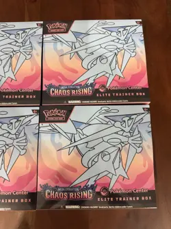 LOT OF 4 Pokemon Center Mega Evolution Chaos Rising Elite Trainer Box 4X PC ETB - Image 2