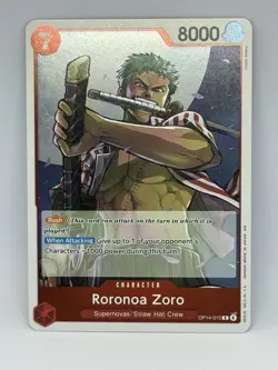 Roronoa Zoro - OP14-015 The Azure Sea’s Seven Foil Rare (R) - Image 1
