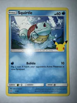 Pokemon Squirtle TCG McDonald's Promo Card 17/25 Regular Card LP - Image 1