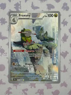 Pokemon TCG Fraxure Card 077/064 IR Sv: Shrouded Fable 2024 NM Condition - Image 1